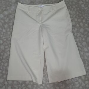 WHBM Cream Wide-Leg Gauchos